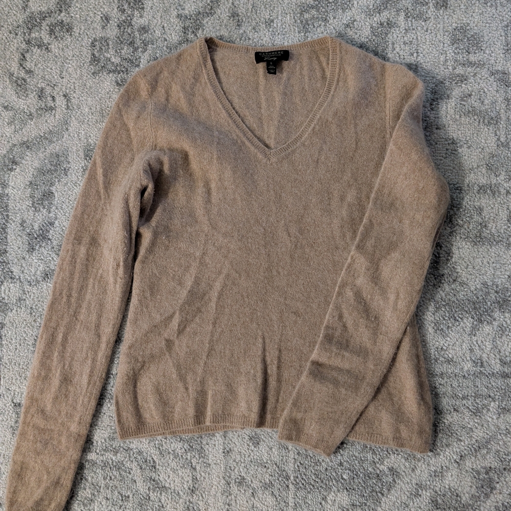 Charter Club Beige V-Neck Sweater